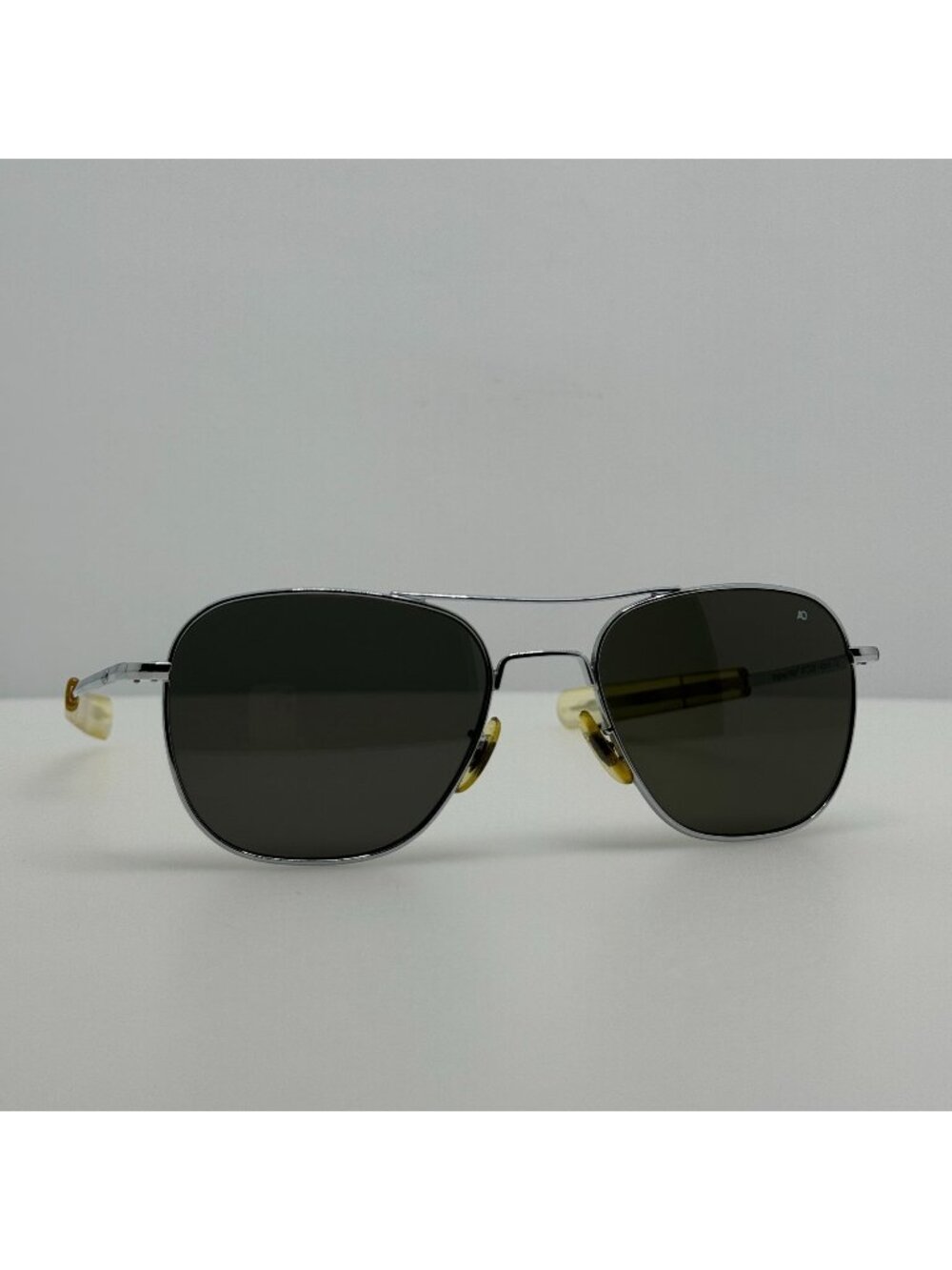 American Optical Sunglasses Original Pilot AO USA 5 1/2 Chrome 57-20-140